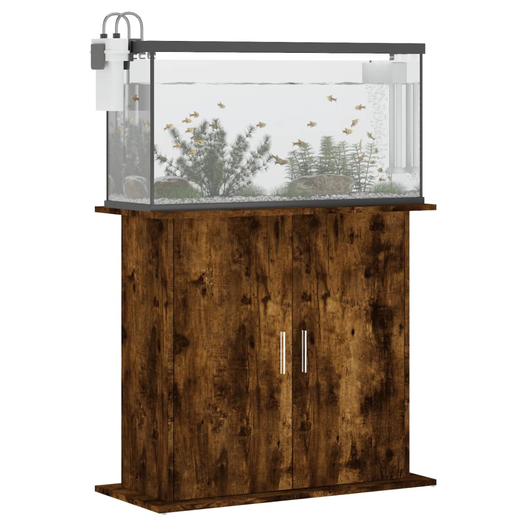 VIDAXL Aquarium Standard 81x36x73 cm Behandlet treblokket eik Farget