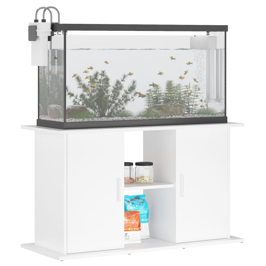 Estándar de Aquarium Vidaxl 101x41x58 cm de madera procesada blanca