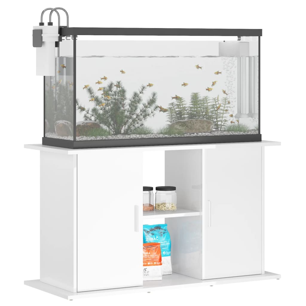 Vidaxl Aquarium Standard 101x41x58 cm zpracované dřevo High Gloss White