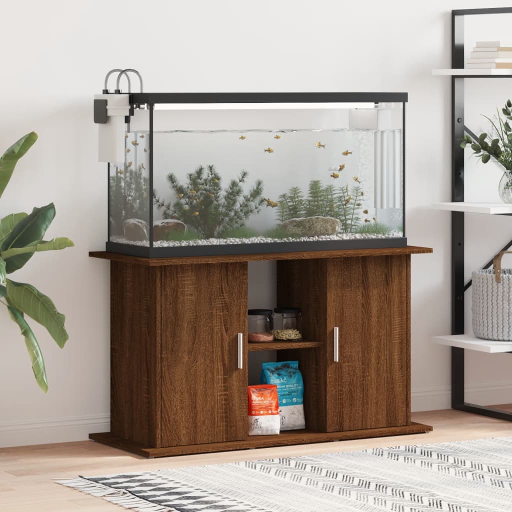 Vidaxl Aquarium Standard 101x41x58 cm bearbetad träbrun ekfärg