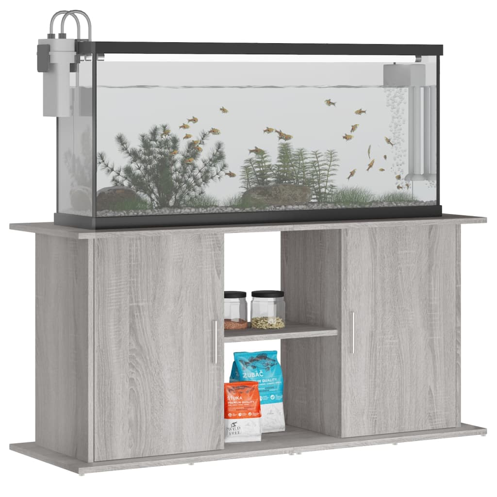 Vidaxl Aquarium Standard 121x41x58 CM verschwonnene Holz Greom Sonoma Oak