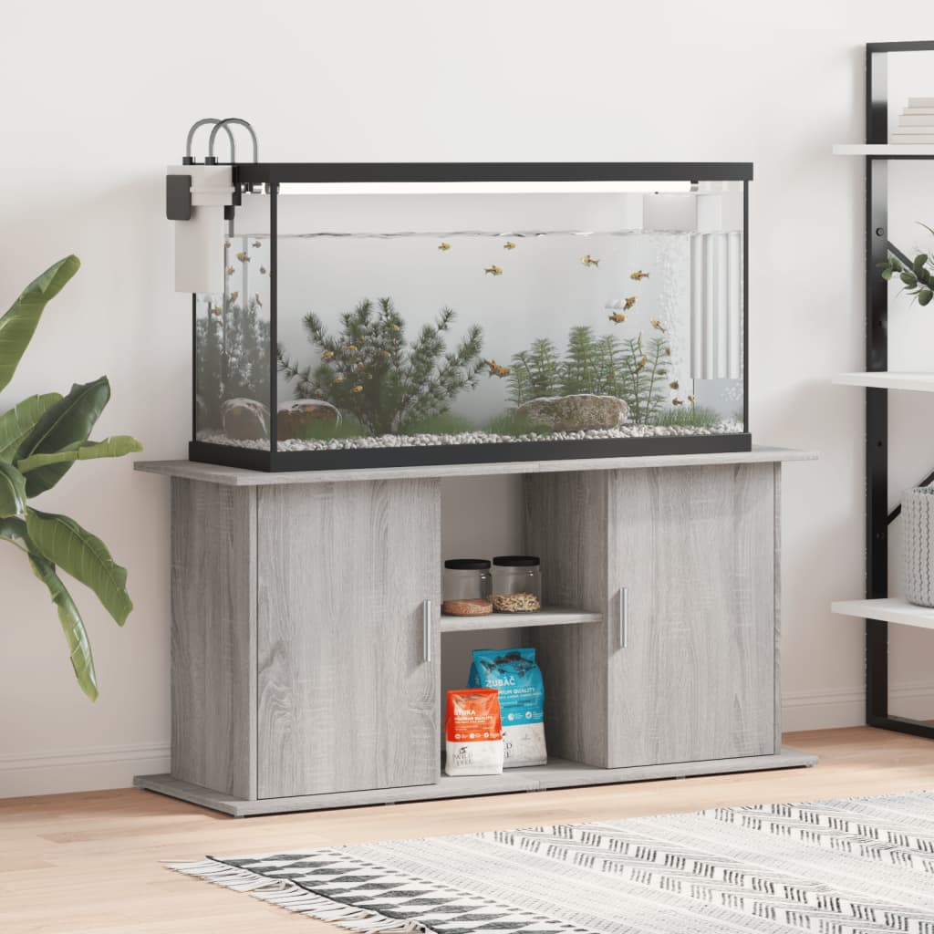 Vidaxl Aquarium Standard 121x41x58 cm Oak Sonoma Grey Elaborato