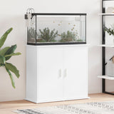 Estándar de Aquarium de Vidaxl 81x36x73 cm de madera procesada de alto brillo blanco