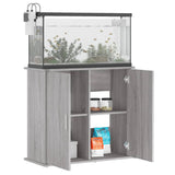 Estándar de Aquarium Vidaxl 81x36x73 cm de madera procesada gris soma roble