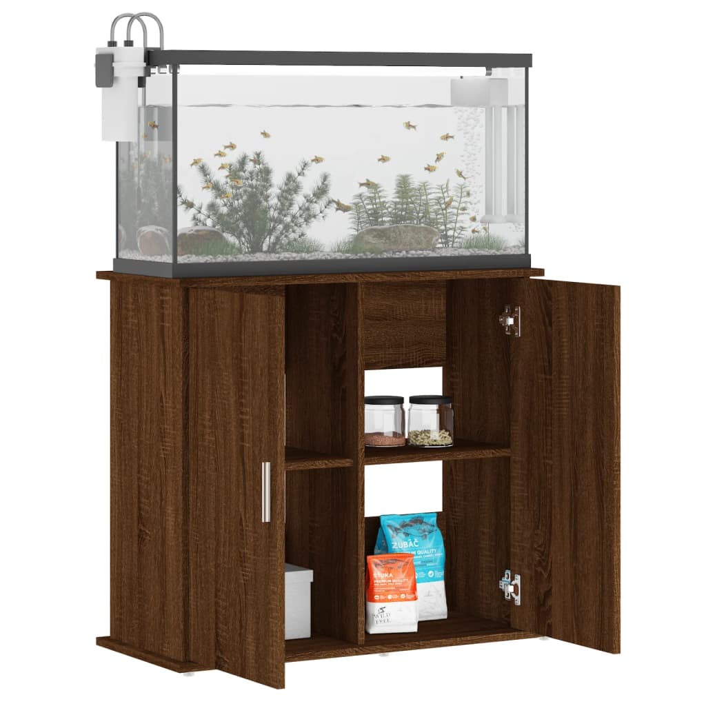 Vidaxl Aquarium Norm 81X36x73 CM verschafft Holzbroch Oakfaarf