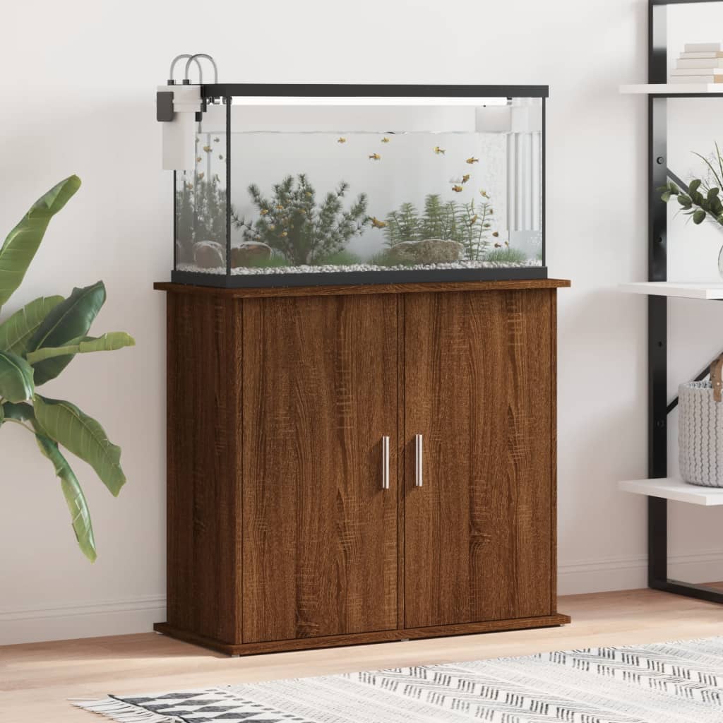 Vidaxl Aquarium Standard 81x36x73 cm Colore rovere marrone in legno