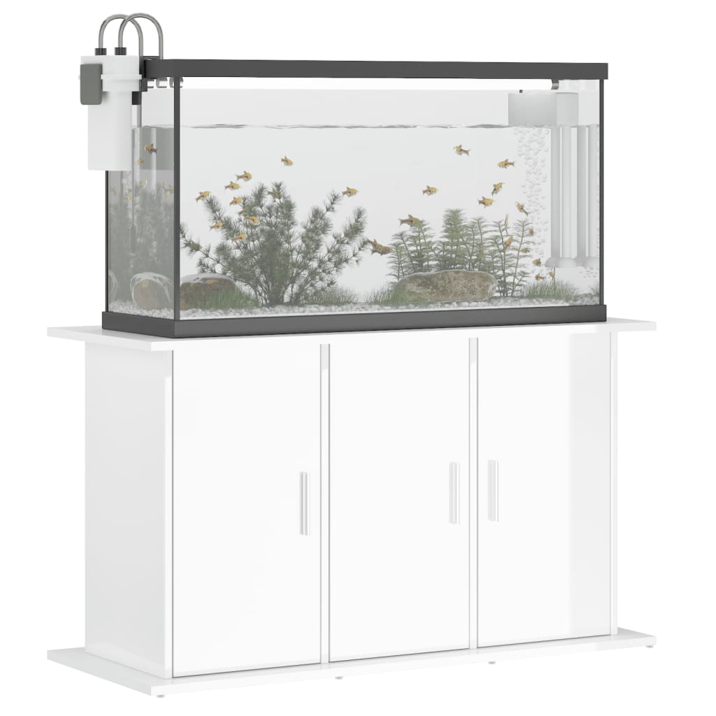 Vidaxl Aquarium Standard 101x41x58 cm bearbetat trähögglansvitt