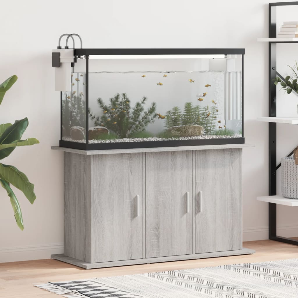 Estándar de Aquarium Vidaxl 101x41x58 cm de madera procesada Grey Soma Oak