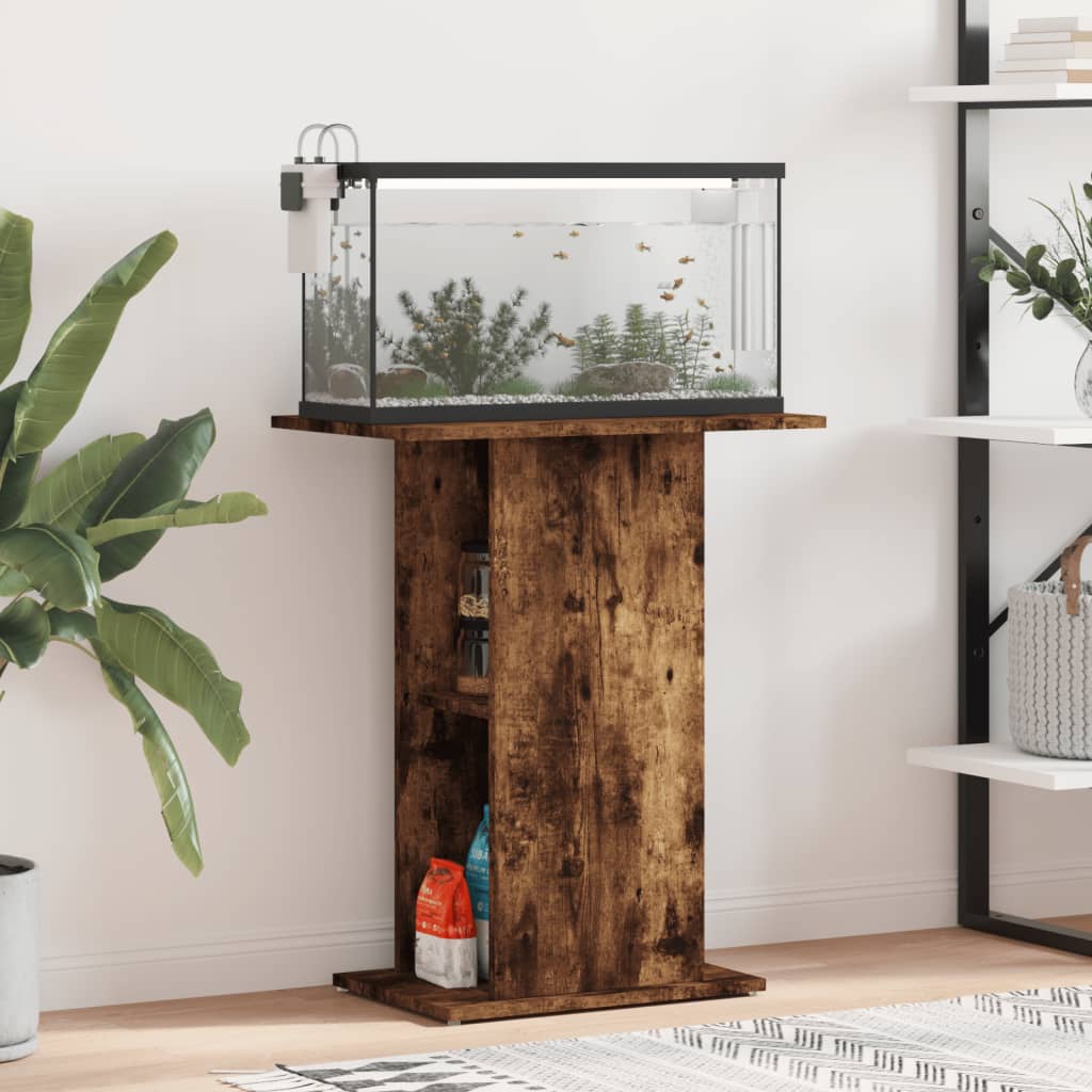 Vidaxl Aquarium Standard 60.5x36x72.5 cm Processed Wood Smoked Oak