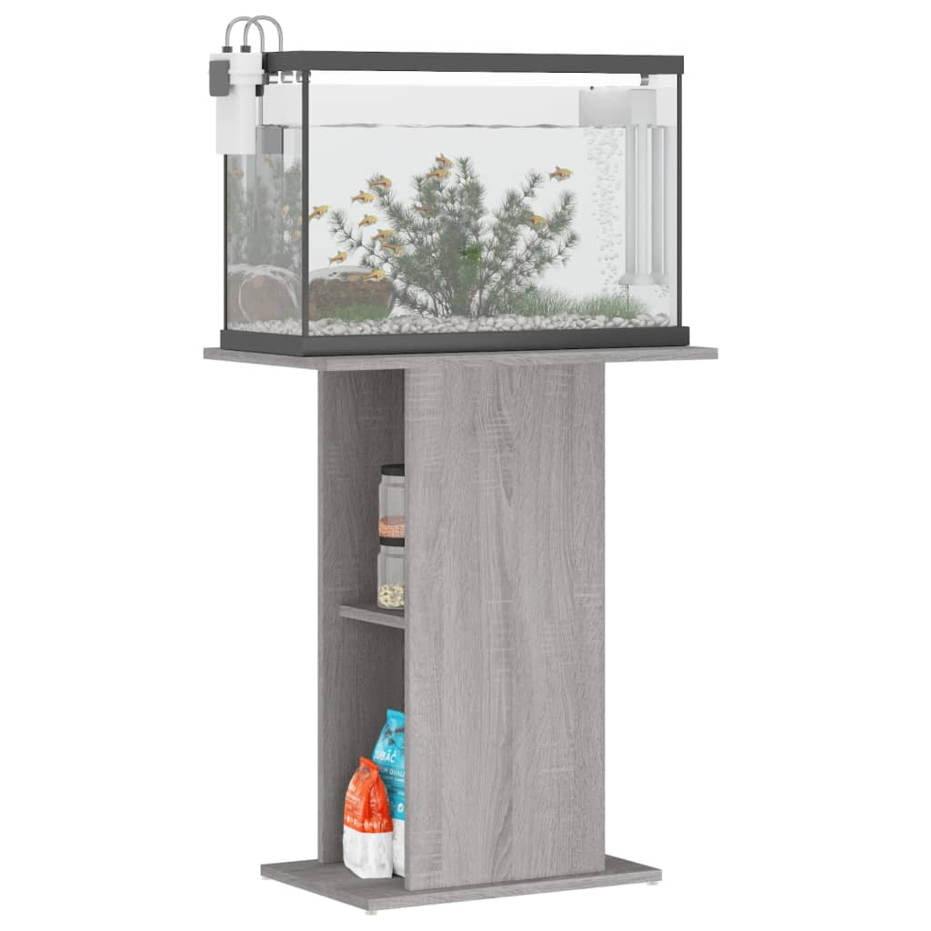 Vidaxl Aquarium Standard 60.5x36x72.5 cm Sonoma grigio in legno trasformato