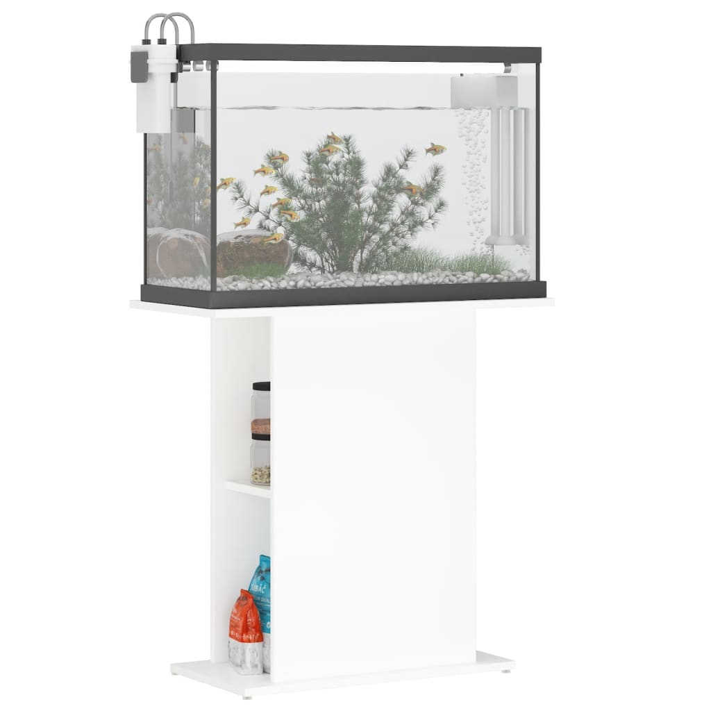 Vidaxl Aquarium Standard 75x36x72,5 cm Bianco in legno elaborato