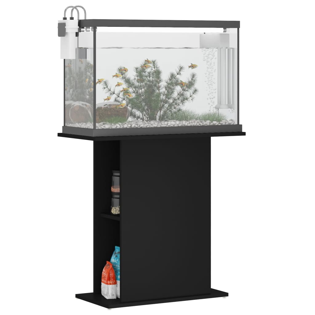 VIDAXL Aquarium Standard 75x36x72,5 cm Behandlet tre svart