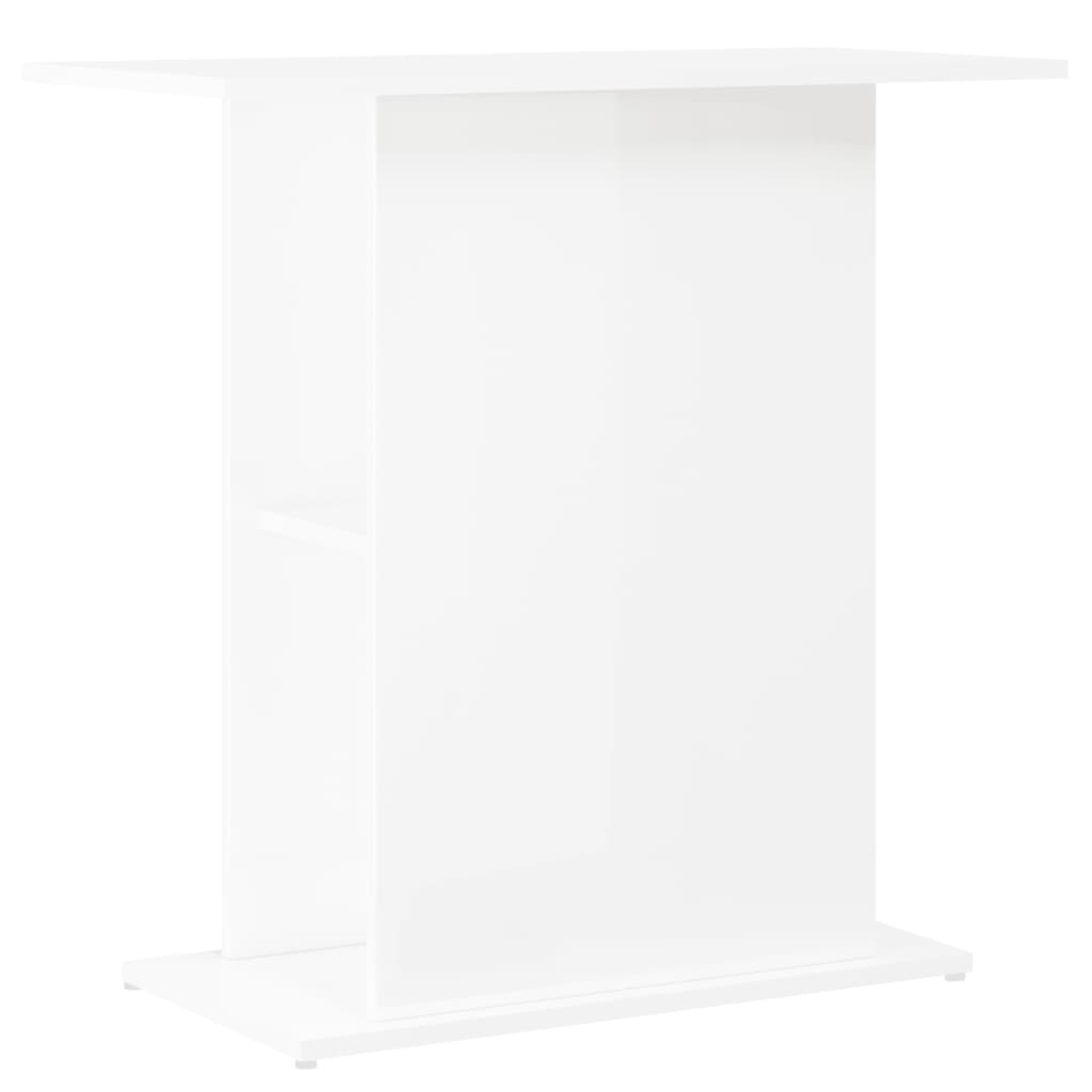 Vidaxl Aquarium Standard 75x36x72.5 cm de madera procesada de alto brillo blanco