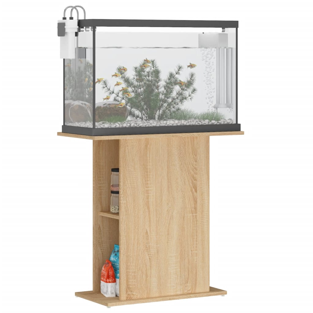 Vidaxl Aquarium Standard 75x36x72.5 cm Zpracované dřevo Sonoma Oak