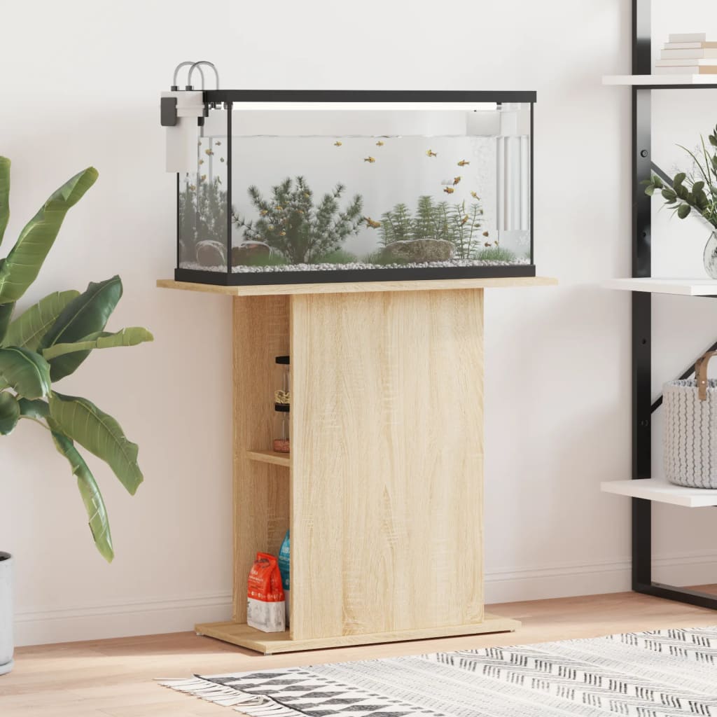 Vidaxl Aquarium Standard 75x36x72.5 cm veraarbechte Holz Sonoma Oaka