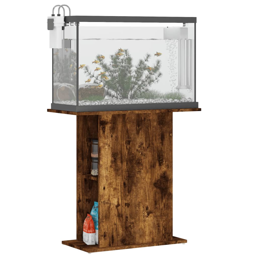 VIDAXL Aquarium Standard 75x36x72,5 cm Behandlet tre røkt eik