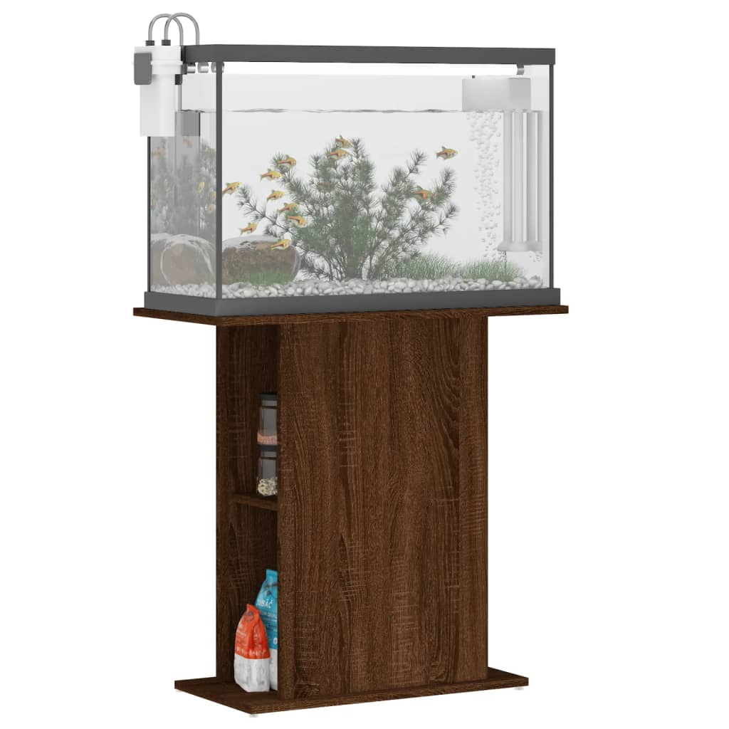 Vidaxl Aquarium Standard 75x36x72,5 cm Zpracované dřevěné hnědé dubové barvy