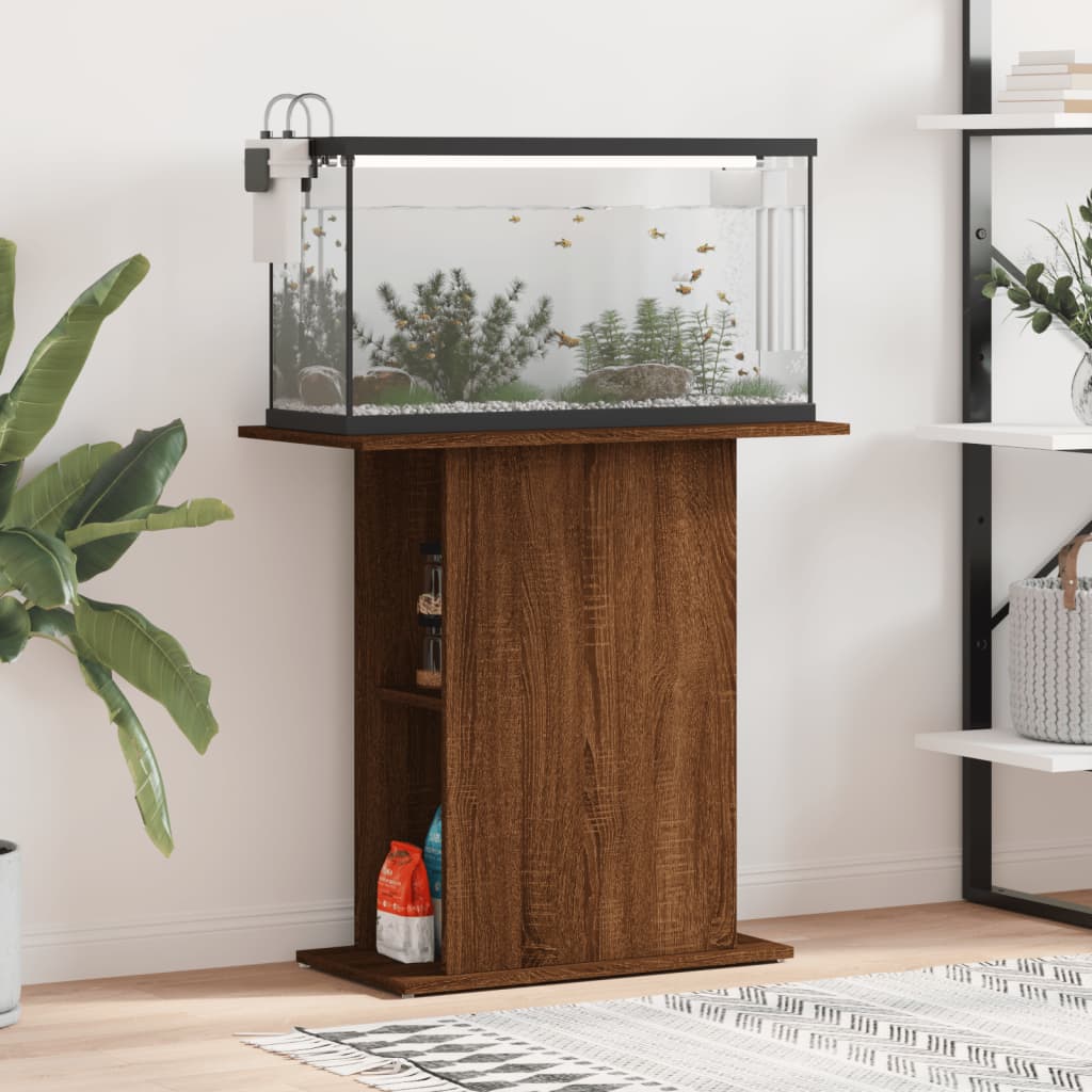 Vidaxl Aquarium Standard 75x36x72,5 cm predelana barva rjavega hrasta