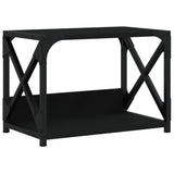 VIDAXL-Druckerständer 2-layer 44x26x31.5 cm verarbeitetes Holz schwarz
