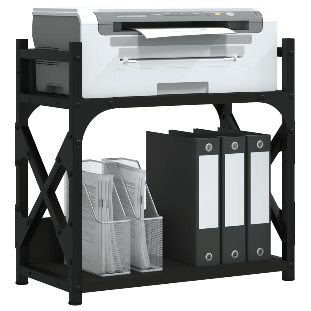 Vidaxl Printer Stand 2-lags 40x20x40 cm Behandlet tre svart