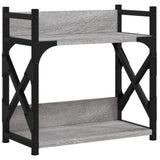 VIDAXL-Druckerständer 2-layer 40x20x40 cm verarbeitetes Holzgrau Sonoma