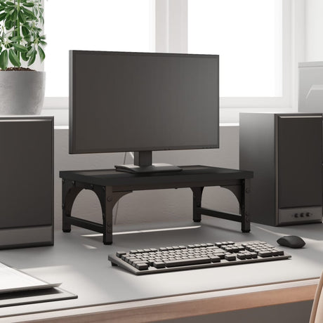 Vidaxx Monitorständer 37x23x14 cm, lackiertes Holz schwarz