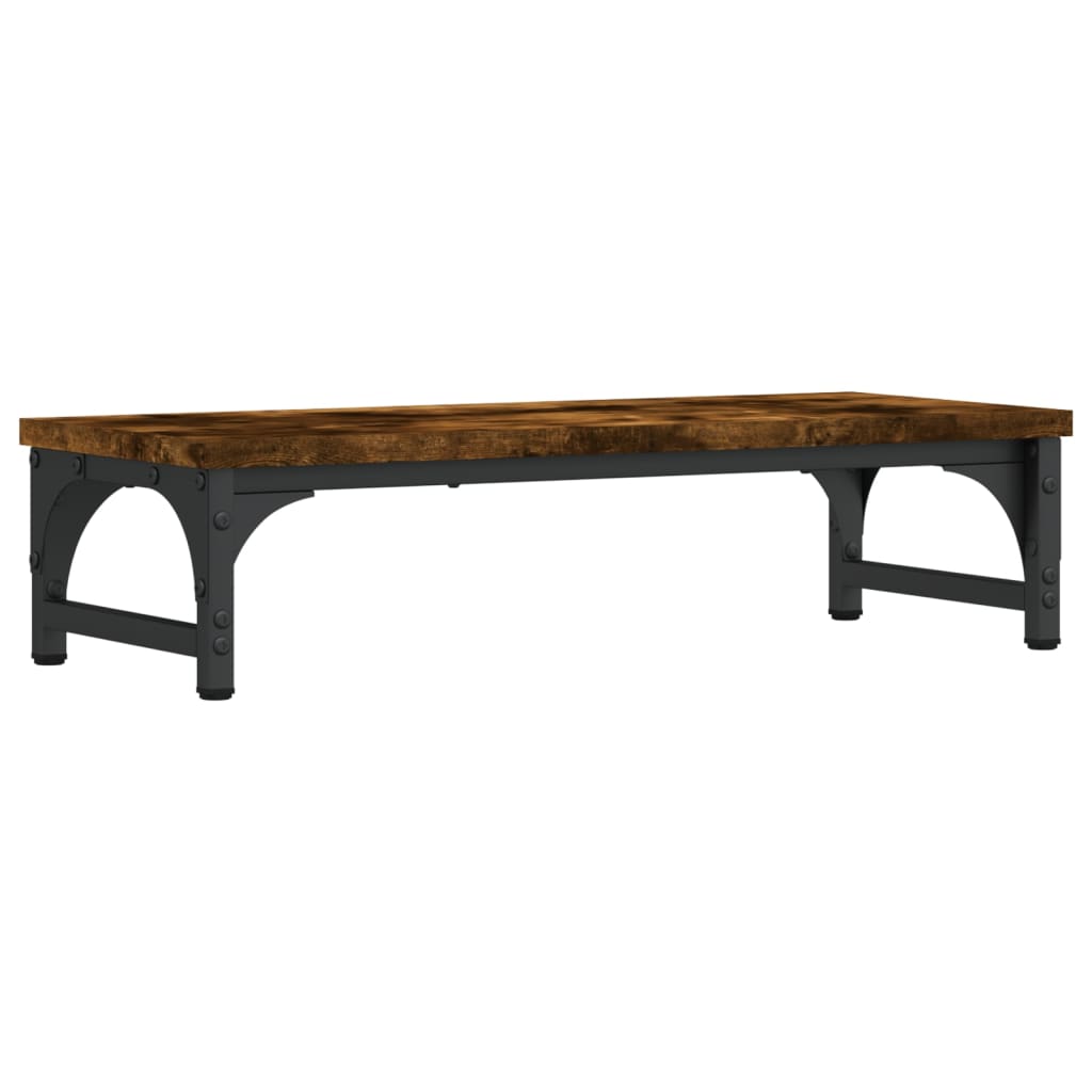 VidaXL Monitorständer 55x23x14 cm verarbeitetes Holz, geräucherte Eiche