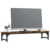 VidaXL Monitorständer 85x23x15,5 cm verarbeitetes Holz, Farbe geräucherte Eiche