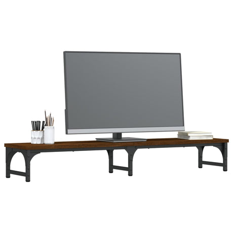Vidaxl Monitor steht 105x23x15,5 cm verarbeitete Holzbraune -Eichenfarbe