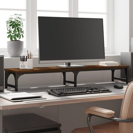 Vidaxl Monitor steht 105x23x15,5 cm verarbeitete Holzbraune -Eichenfarbe