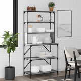 Vidaxl Bakkersrek 6-layer 90x40x180 cm verarbeiteter Holzgrau Sonoma Eiche