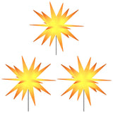 VIDAXL -Weihnachtslampen mit Erdnadel und LEDs 3 ST 35 cm Gelb