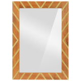 Vidaxl Mirror de baño 50x70x3 cm Madera de mango sólida y vidrio marrón