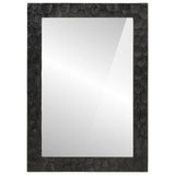 Vidaxl Badezimmerspiegel 50x70x2,5 cm Festes Mangoholz und Glasschwarz