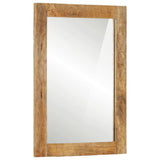 Vidaxl Badezimmerspiegel 50x70x2,5 cm Festes Mangoholz und Glas