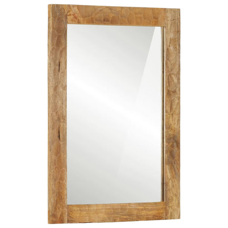 Vidaxl Badezimmerspiegel 50x70x2,5 cm Festes Mangoholz und Glas