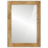 Vidaxl Badezimmerspiegel 50x70x2,5 cm Festes Mangoholz und Glas