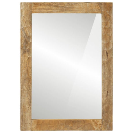 Vidaxl Badezimmerspiegel 50x70x2,5 cm Festes Mangoholz und Glas