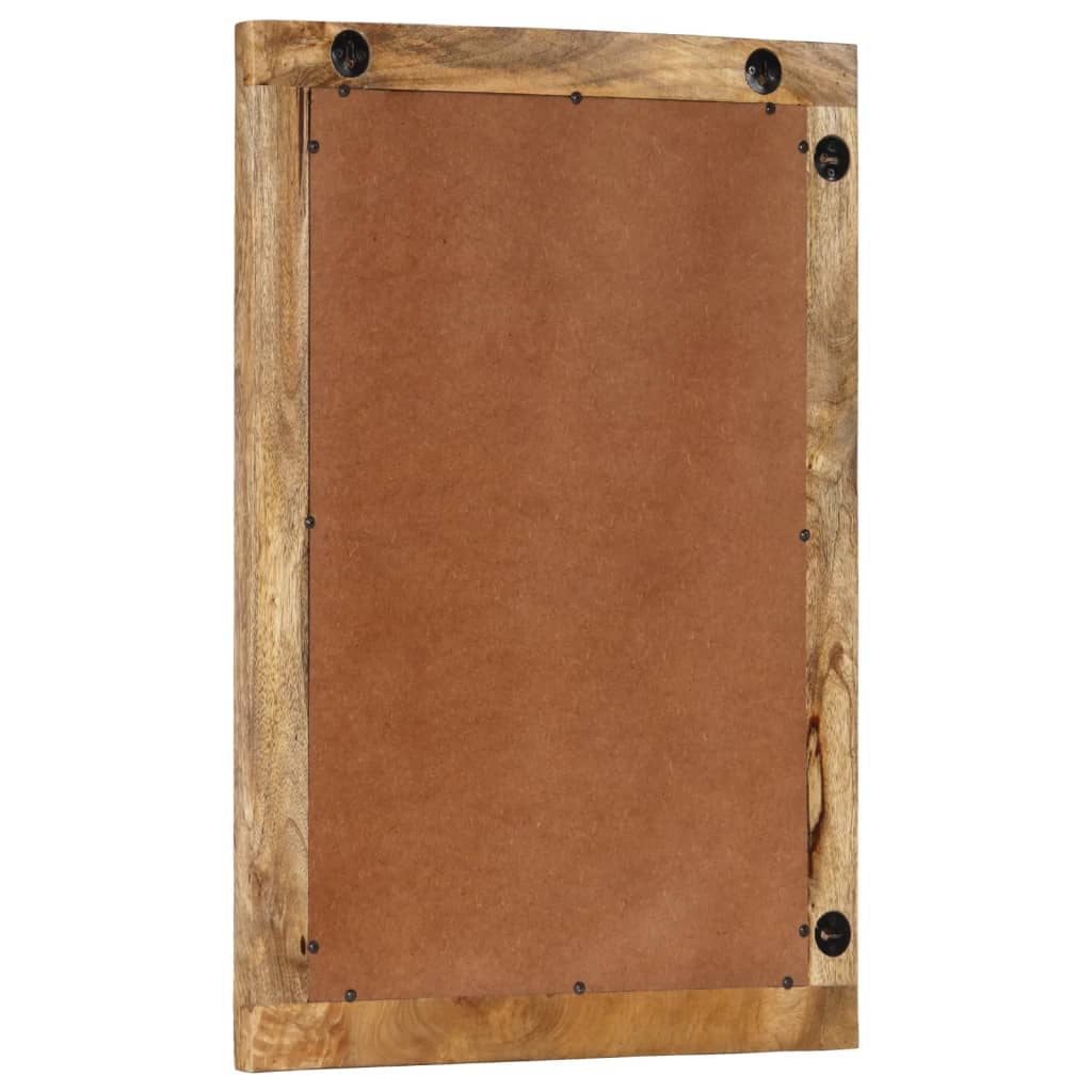 Vidaxl Badezimmerspiegel 50x70x2,5 cm Festes Mangoholz und Glas