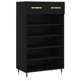 Vidaxl schoenenkast 60x35x105 cm bewerkt hout zwart