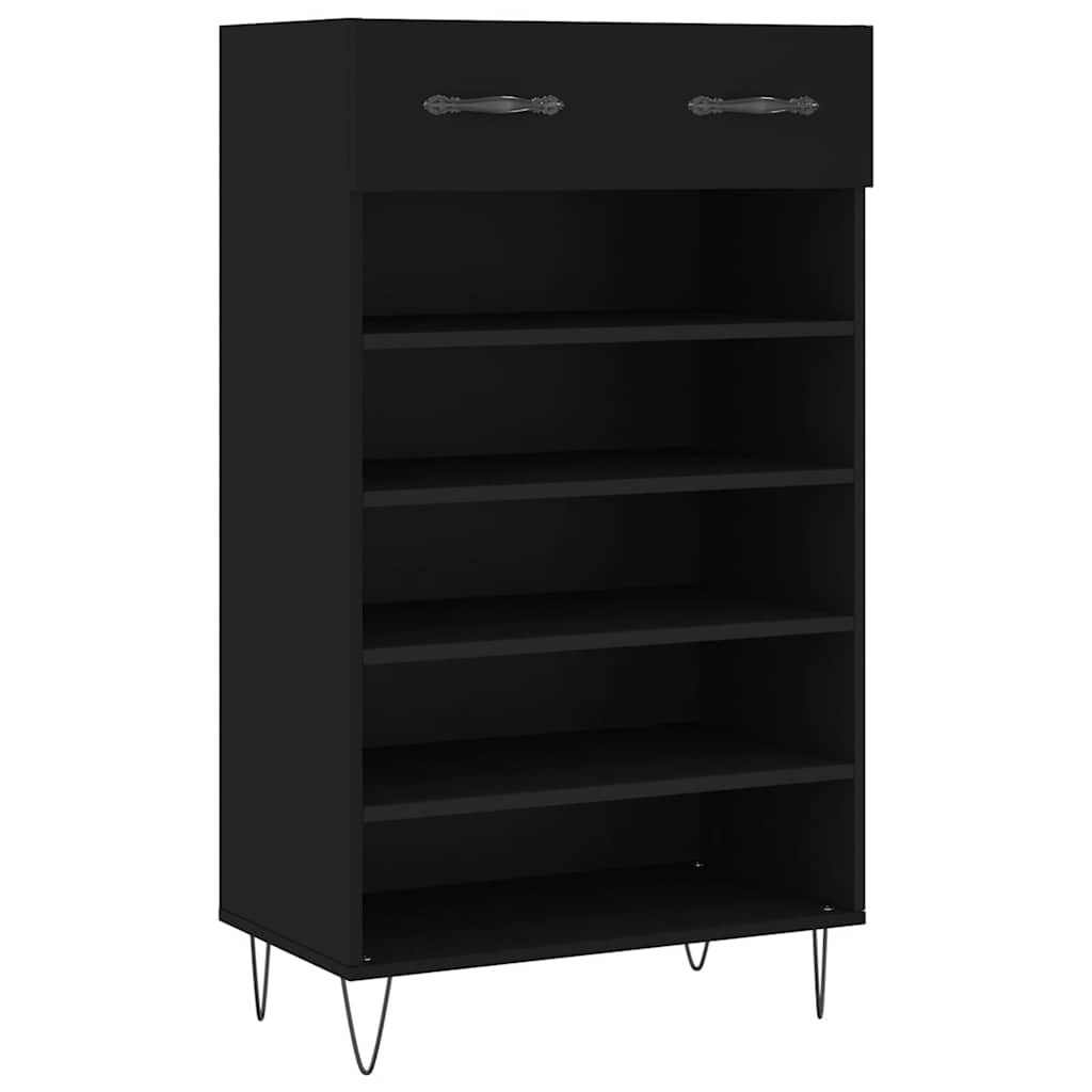 Vidaxl schoenenkast 60x35x105 cm bewerkt hout zwart