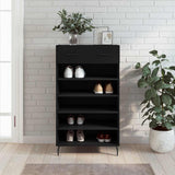 Vidaxl schoenenkast 60x35x105 cm bewerkt hout zwart