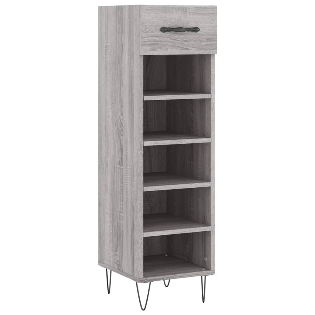 Vidaxl schoenenkast 30x35x105 cm bewerkt hout grijs sonoma eikenkleur