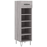 Vidaxl schoenenkast 30x35x105 cm bewerkt hout grijs sonoma eikenkleur