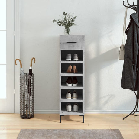 Vidaxl schoenenkast 30x35x105 cm bewerkt hout betongrijs
