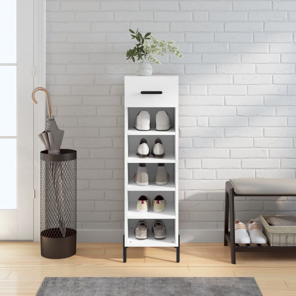 Vidaxl schoenenkast 30x35x105 cm bewerkt hout wit