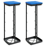 Vidaxl Müllbeutelhalter 2 PCs 120 L PP Schwarz und Blau