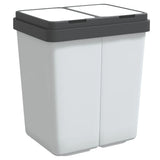 Vidaxl Müll kann 2x25 l weiß verdoppeln