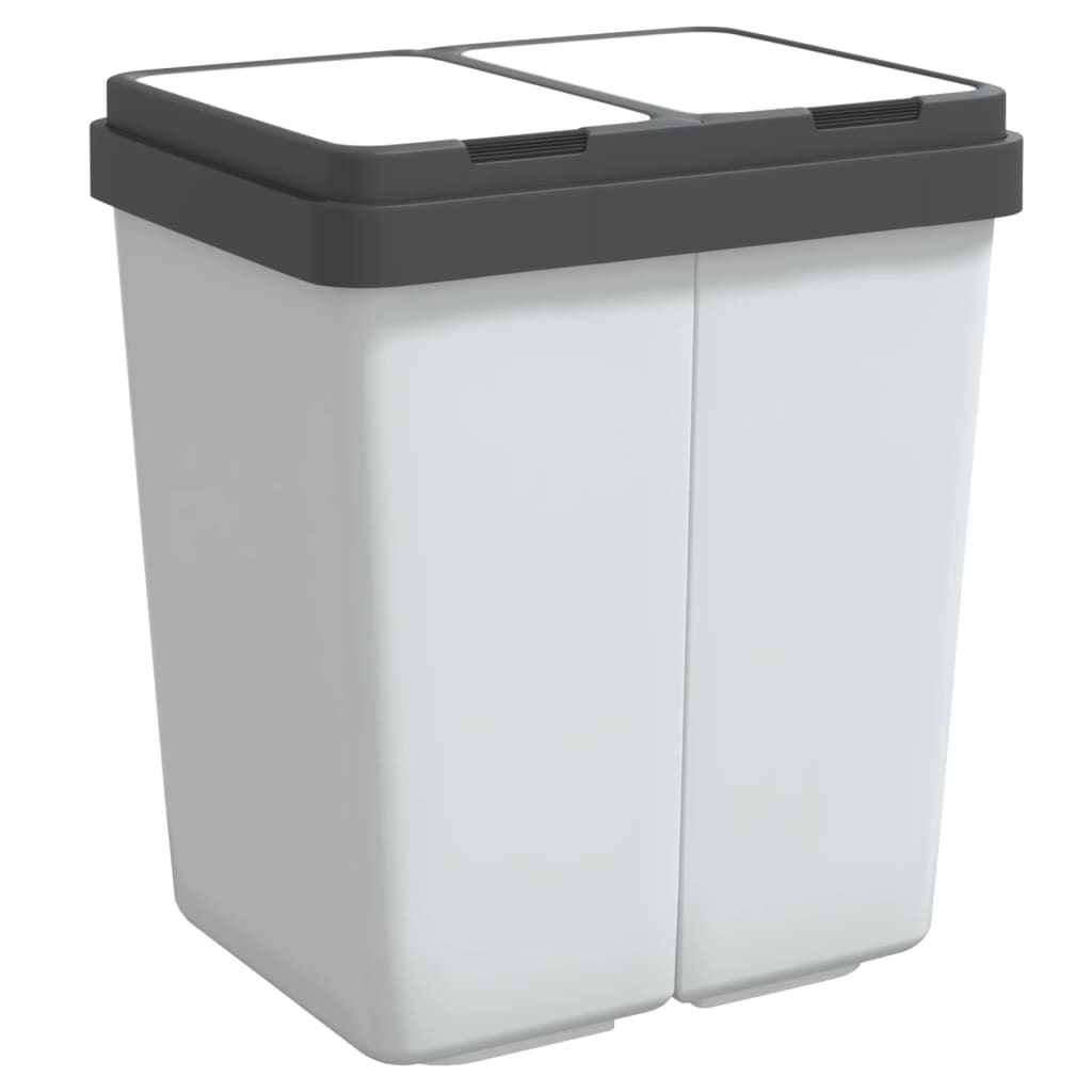 Vidaxl Garbage może podwoić się 2x25 l White