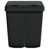 VIDAXL -Doppelgarbage 2x25 L Anthrazit -gelenkt